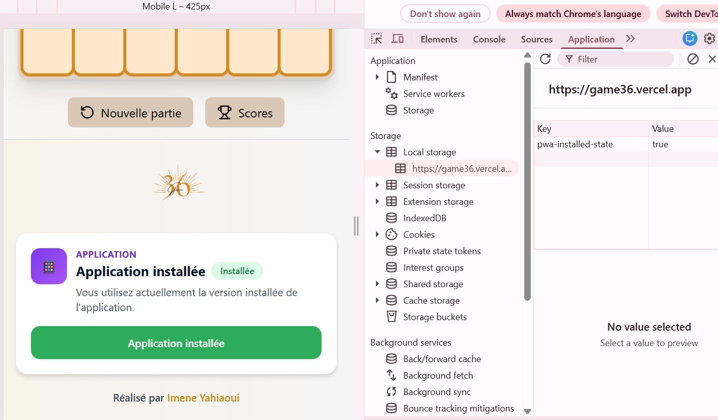 Réinitialisation de l'état local d'installation d'une PWA React