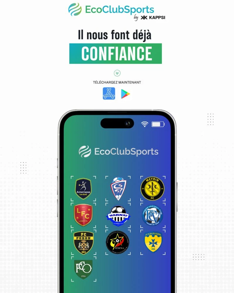Capture du SaaS EcoClubSports développé en Angular et NestJS